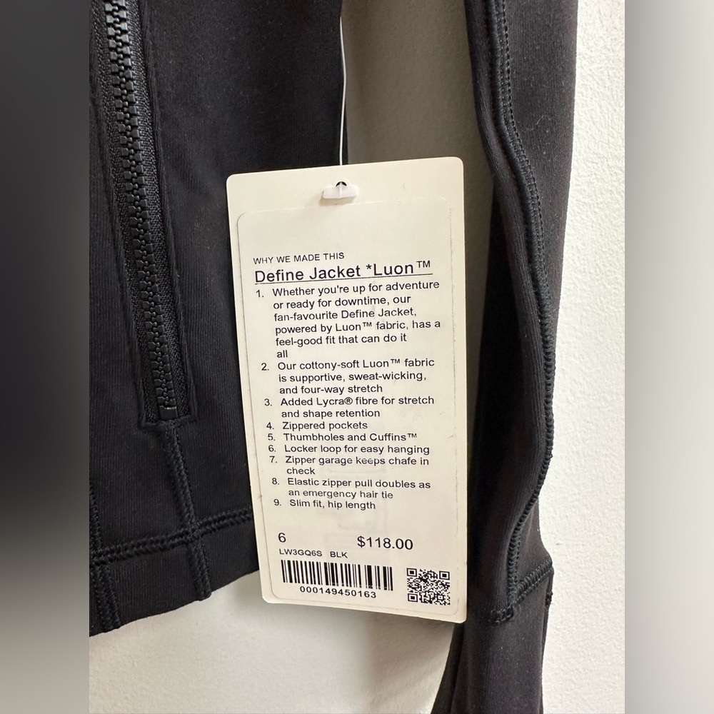 LuluLemon Define Jacket Luon in Black - Picture 4 of 8